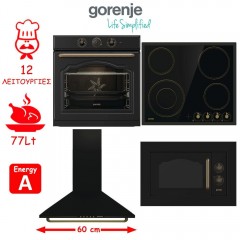 Gorenje BOS67372CLB + EC642CLB + WHC63CLB + BM235CLB Εντοιχιζόμενο Σετ Οικιακών Συσκευών